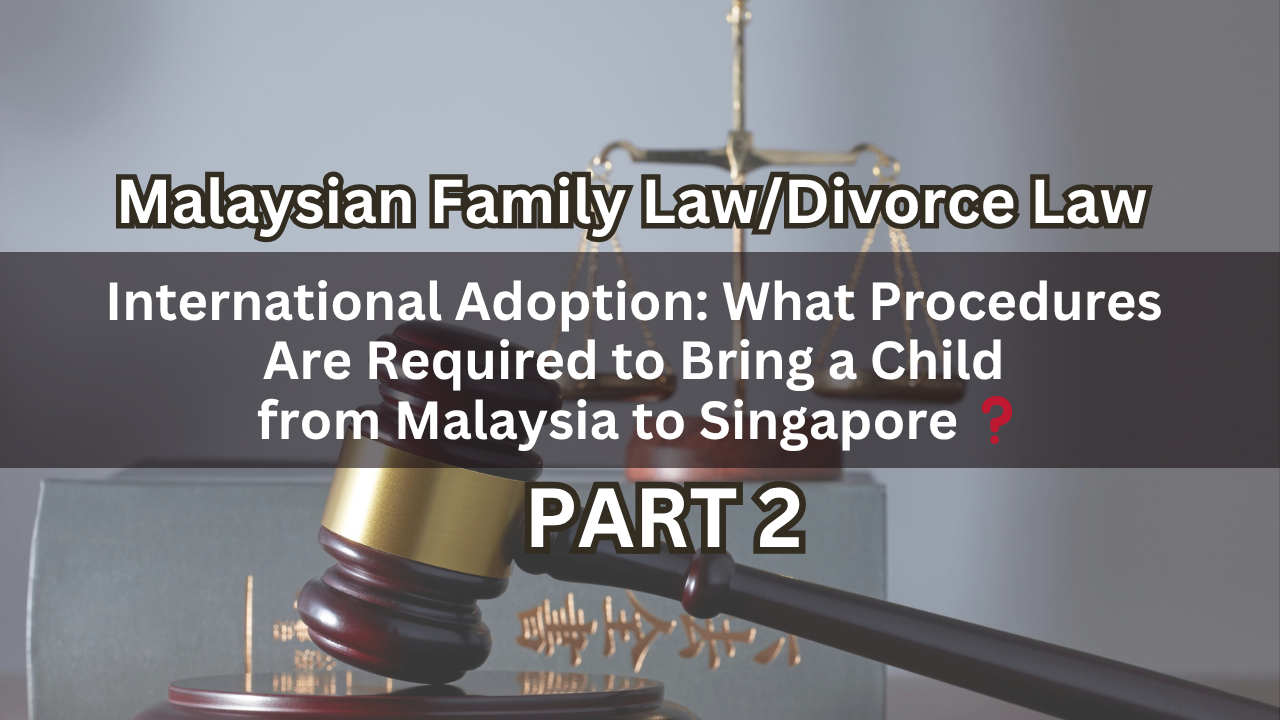 International Adoption: What Procedures Are Required to Bring a Child from Malaysia to Singapore ？ Part 2