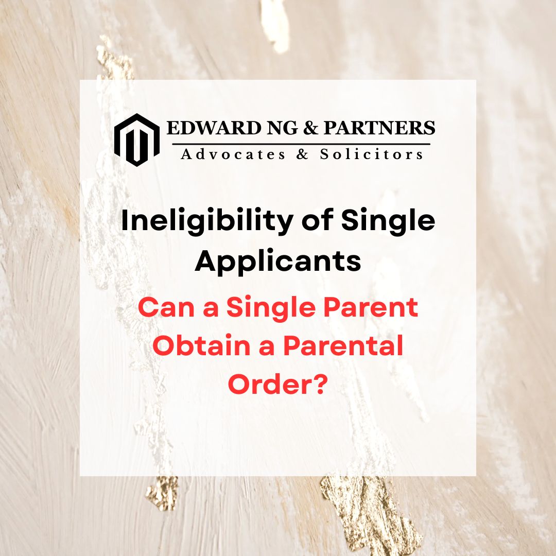 INELIGIBILITY OF SINGLE APPLICANTS