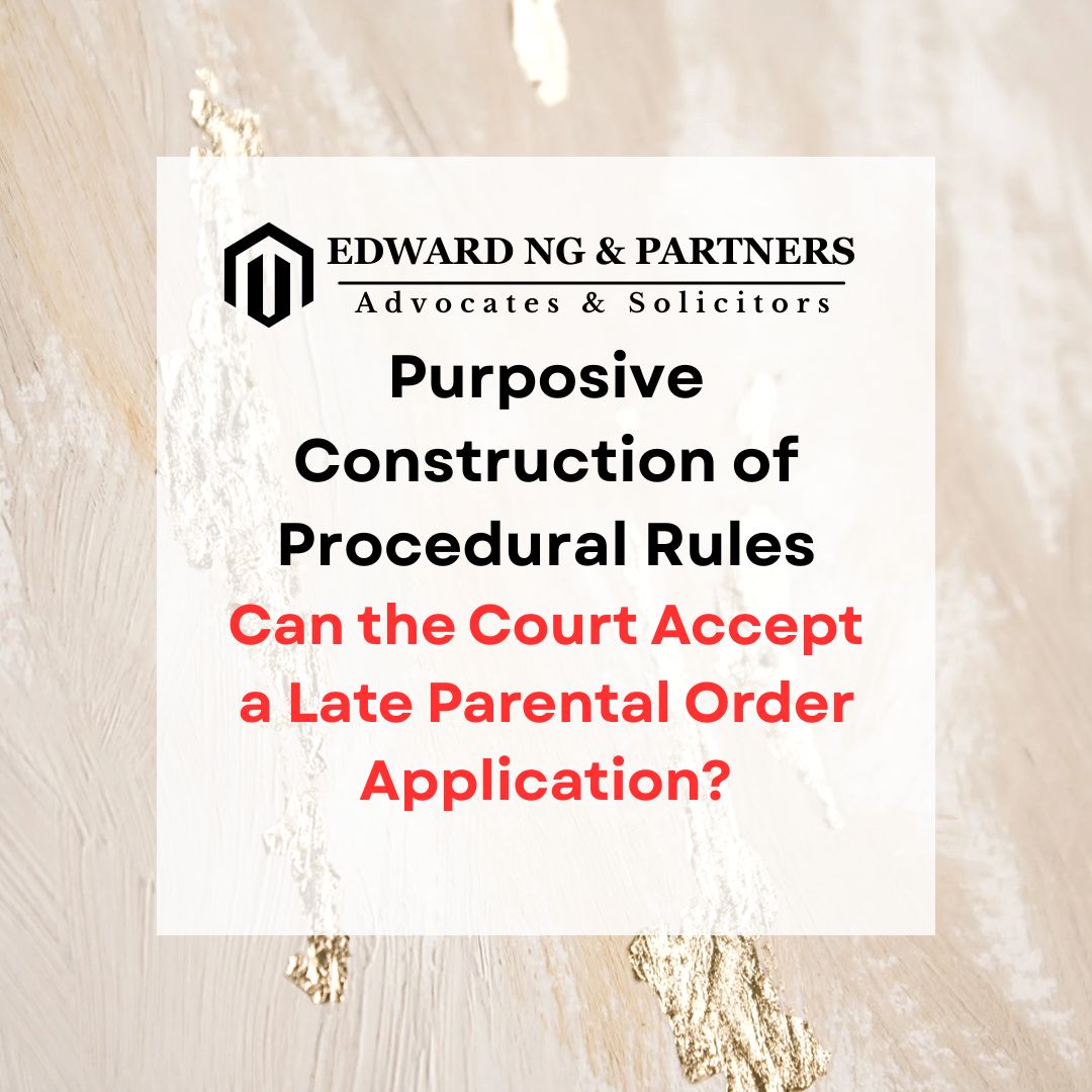 PURPOSIVE CONSTRUCTION OF PROCEDURAL RULES